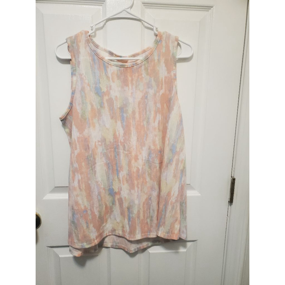 Women's Oddy Tank Top, Size S, Peach Multi